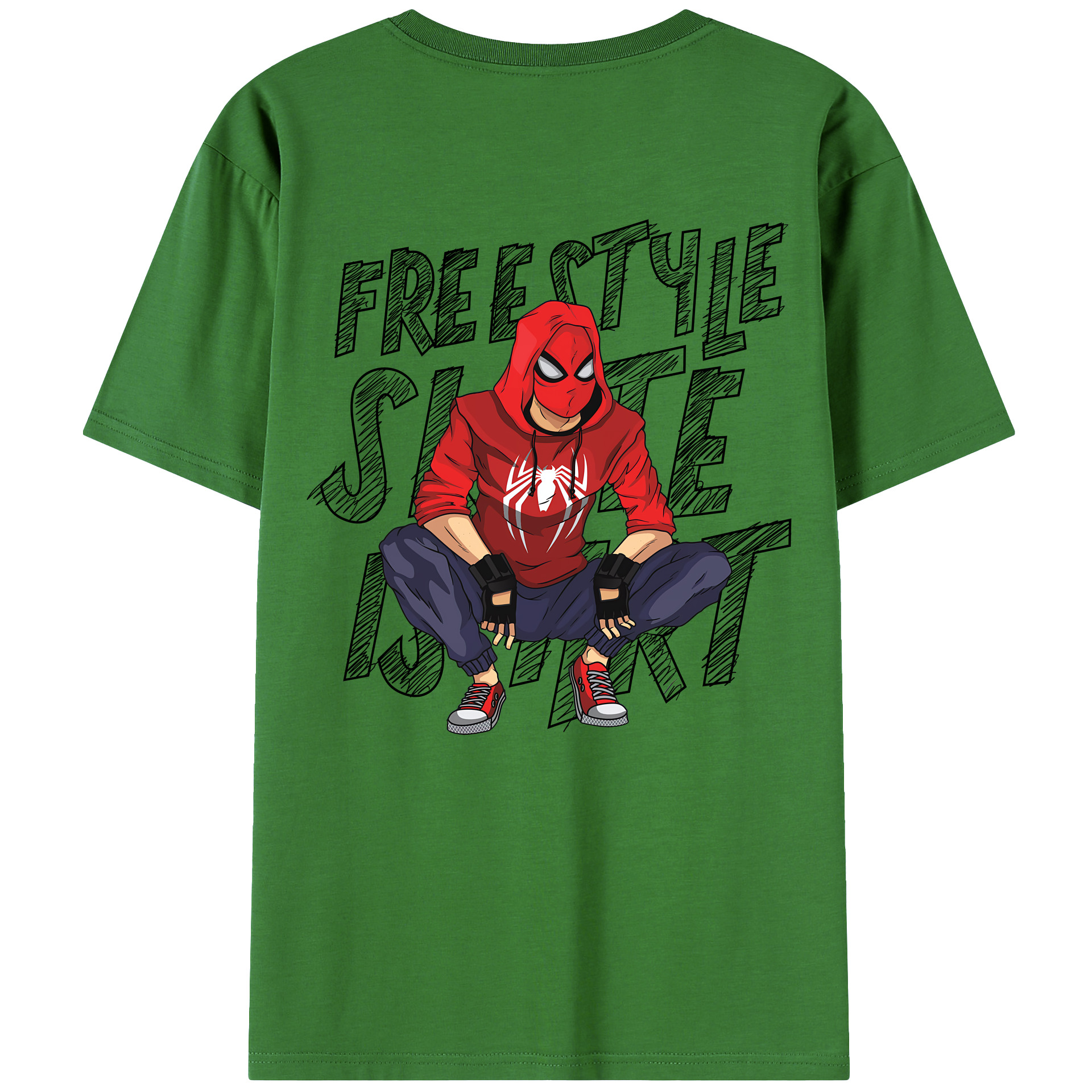 （画像用） Spider Man スパイダーマン レディース半袖Tシャツ(バックプリント)